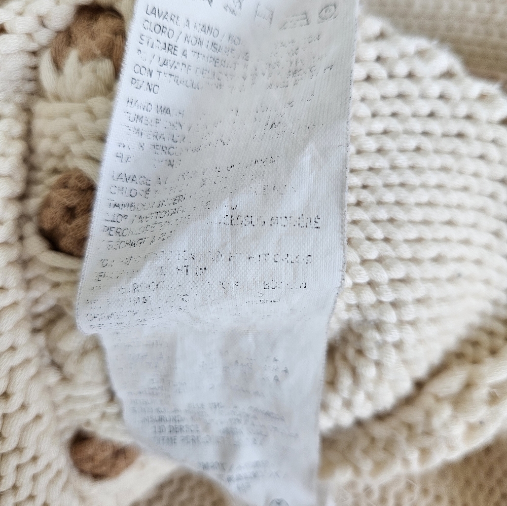 SPORTMAX Gatti Cream And Brown Chunky Braided Cableknit Sweater - Picture 7 of 10